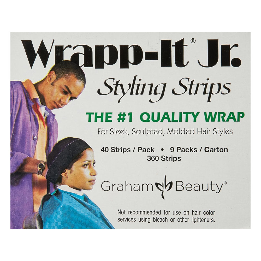 Graham Beauty Supplies Wrapp It Jr Styling Strips Black Salon 360Ea